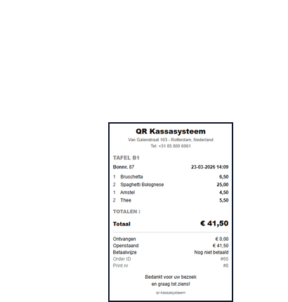 Tafeloverzicht op mobiel